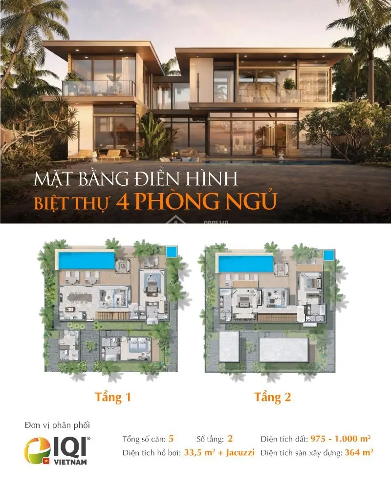 Bán biệt thự trực diện biển cuối cùng tại Hyatt Regency Hồ Tràm Residences giá 78.3 tỷ
