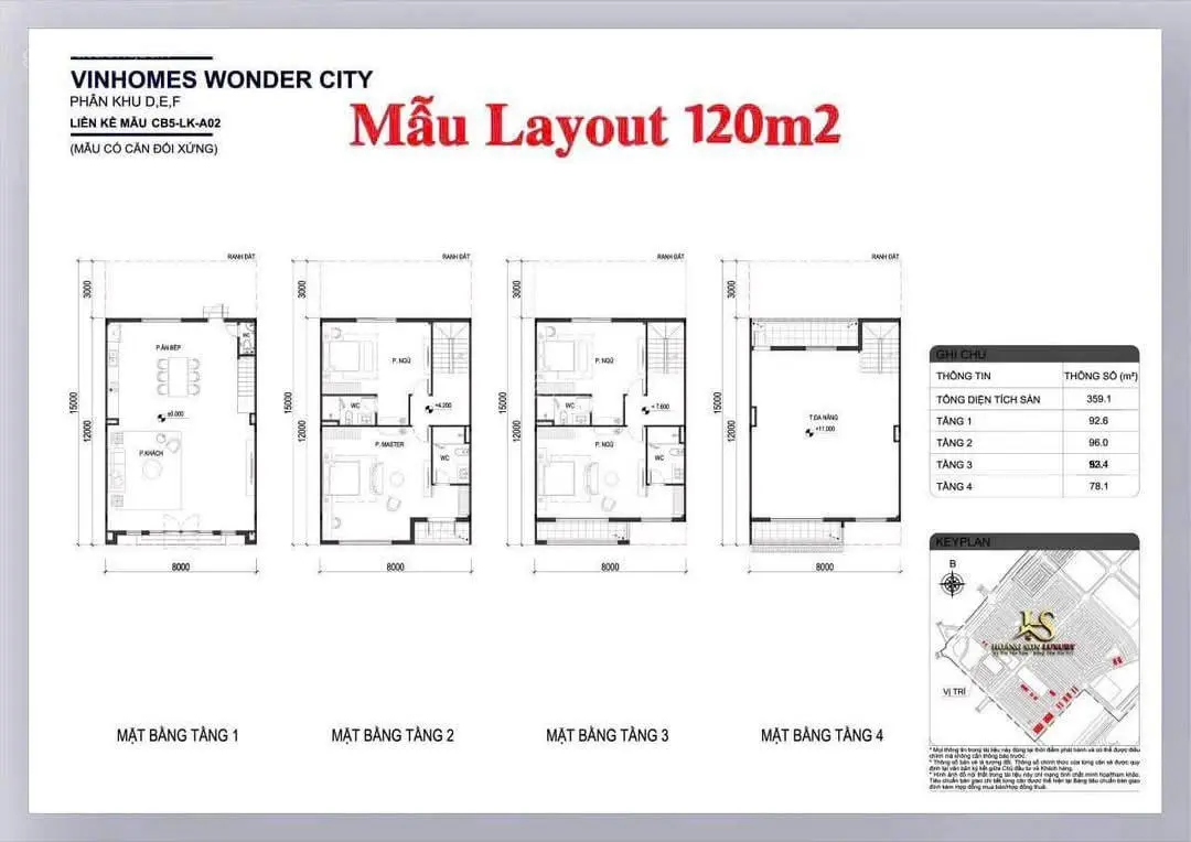 Nhận thông tin bảng căn mở bán đợt 1 Vinhomes Wondercity, Đan Phượng, Hà Nội