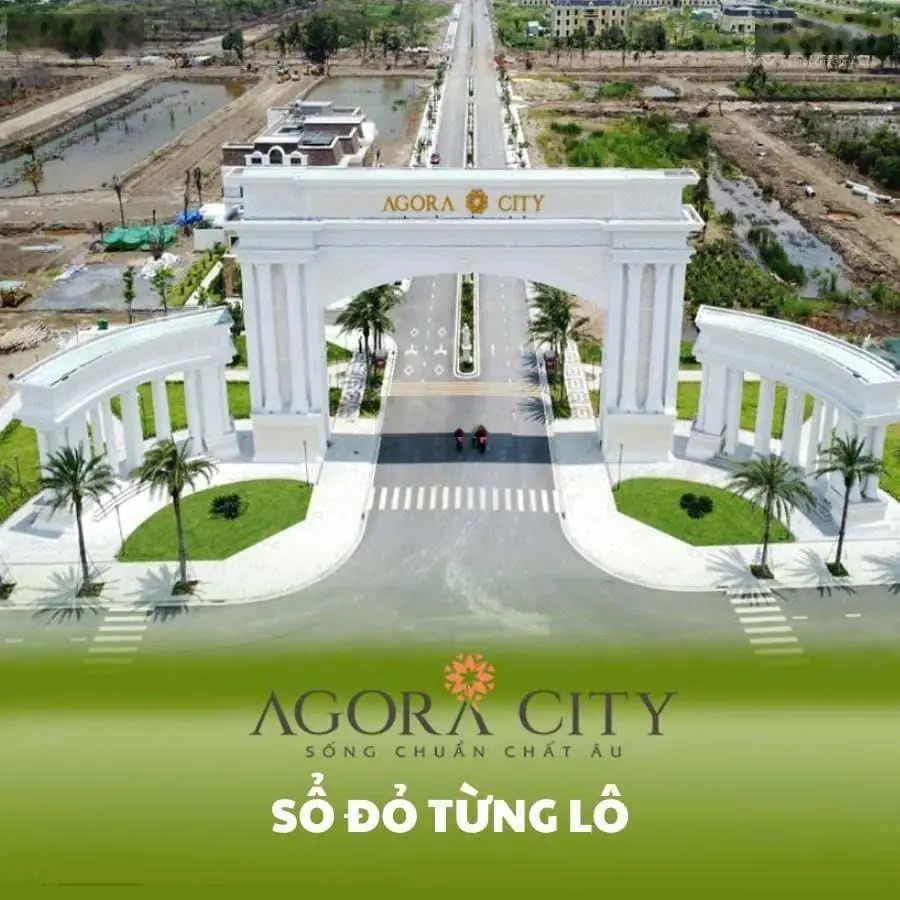 Mở bán GĐ1 KĐT Agora City, Thủ Thừa, Long An, chỉ từ 1.7 tỷ/6x18m, lộ giới 12-40m, SHR từng nền