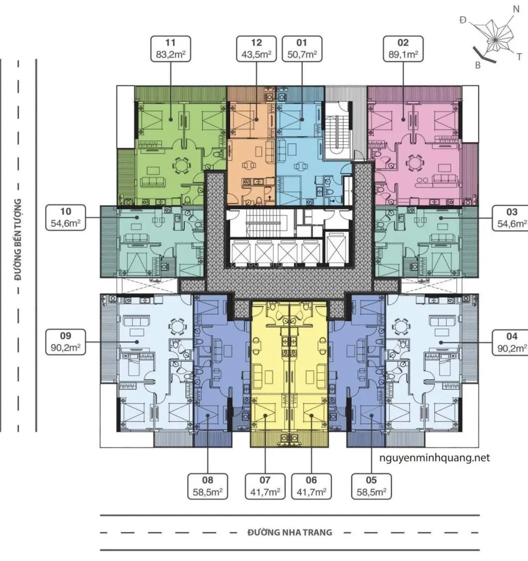 Bán căn hộ chung cư Thái Nguyên Tower, 83m2 giá 24 triệu/m2 (căn góc, đông nam - nhận nhà ở ngay)