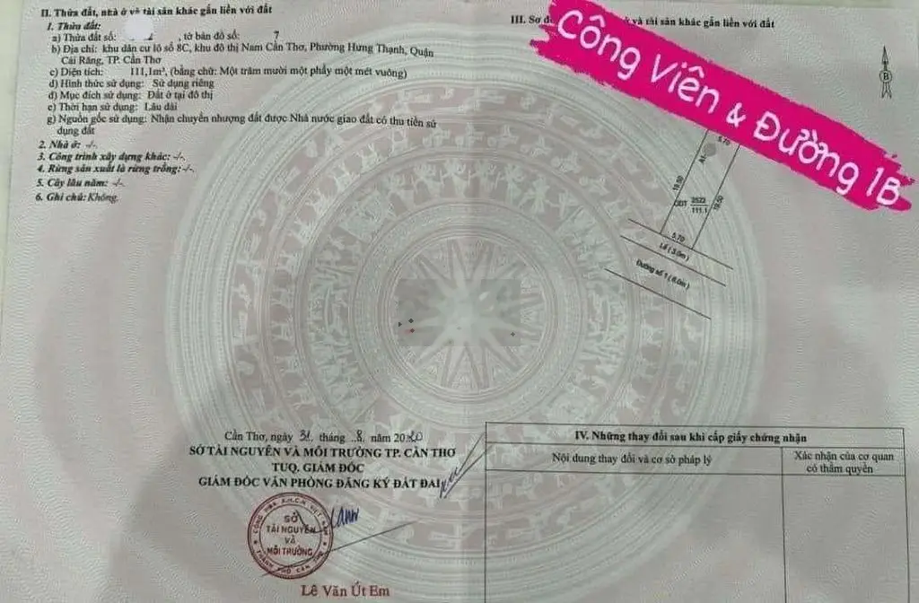 NỀN KHU DÂN CƯ NAM LONG ( NỀN 2 MẶT TIỀN)