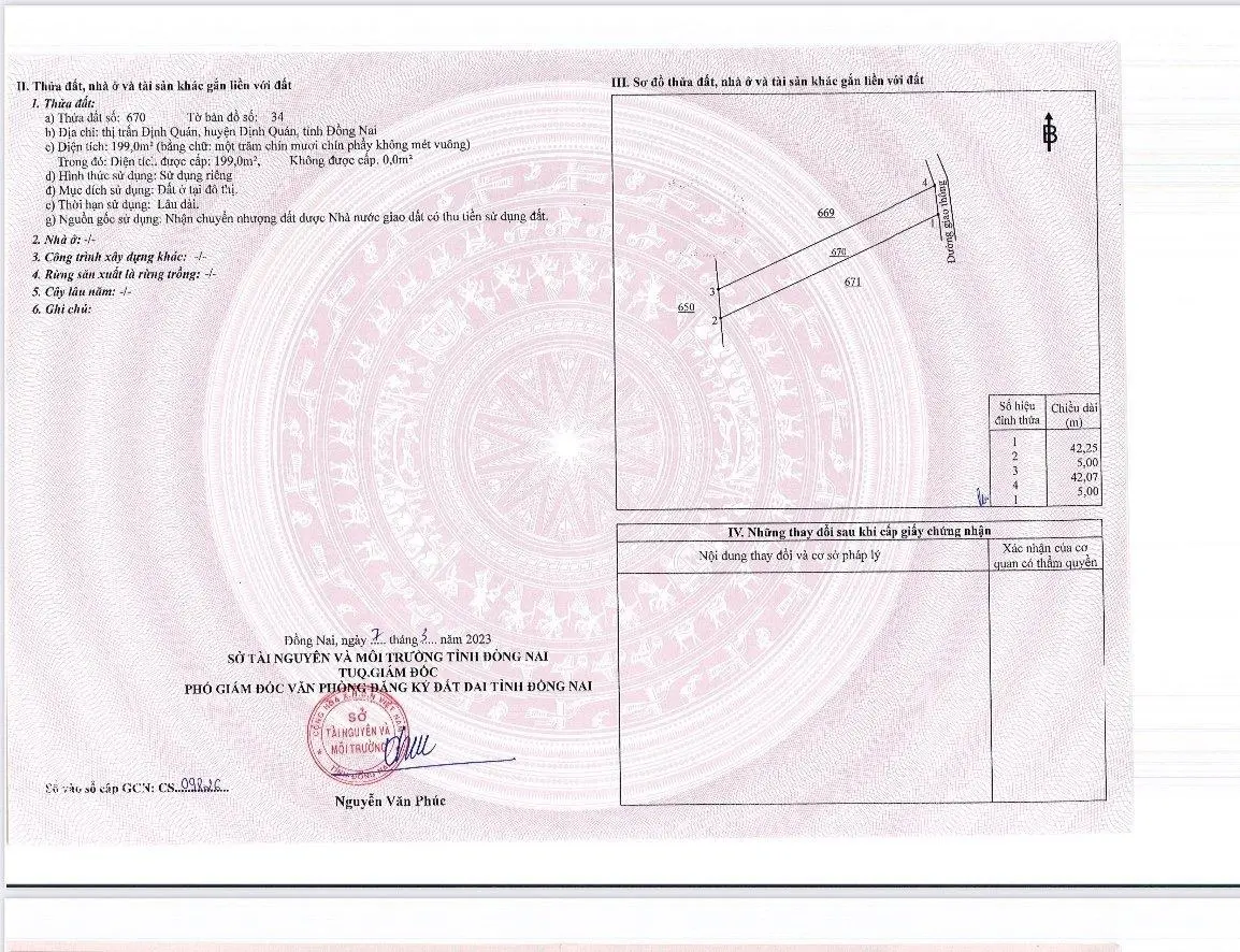 Chủ đất cần bán lô đất tâm huyết full thổ, mặt tiền đẹp