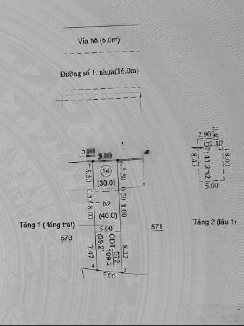 Bán nhà DS1 kinh doanh, văn phòng, ở. Giá bán gấp 4.280 tỷ dự án Phú Thịnh, Đường 1, Phường Phú Thọ