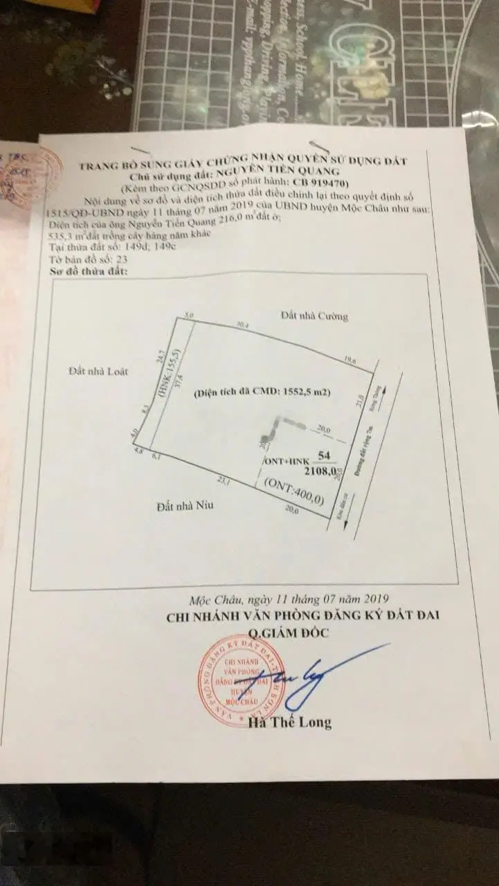 Bán đất du lịch Mộc Châu cạnh rừng thông Bản Áng full thổ cư phù hợp làm homestay xây khách sạn