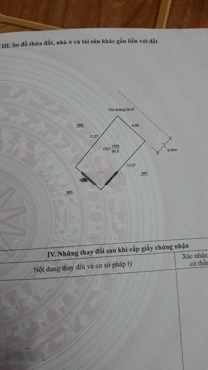 Bán đất thổ cư Quốc Lộ 47 đường Nguyễn Đình Thuần cổng trường cấp 1,2 Đông Tân