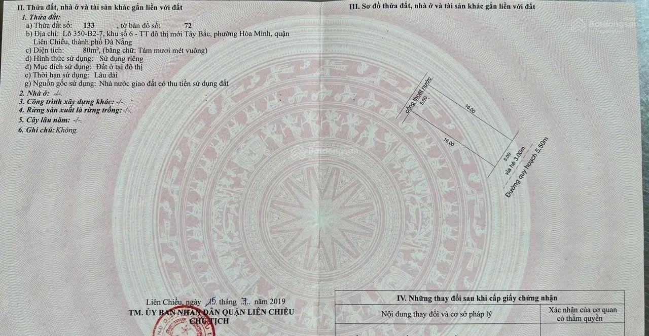 Bán lô đất đẹp giá đầu tư sinh lời cao đường Hòa Phú 4