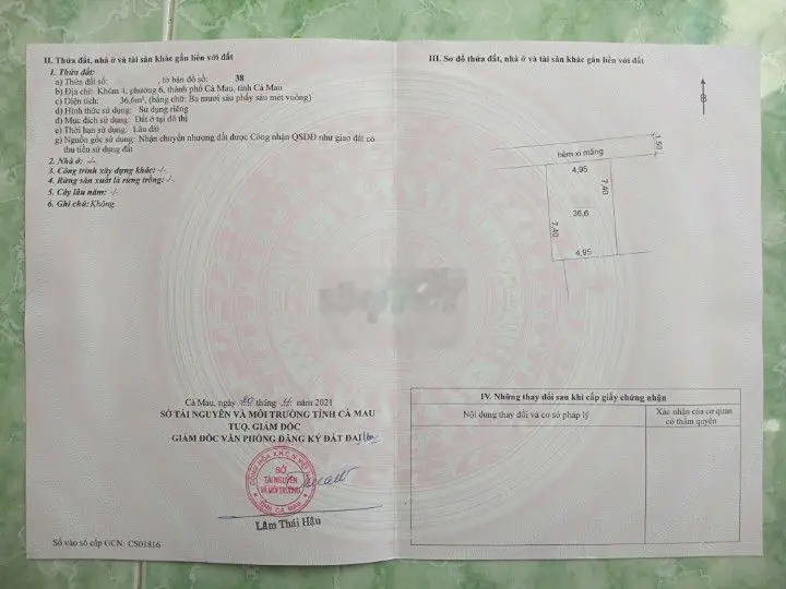 <𝐂𝐚̂̀𝐧 𝐁𝐚́𝐧> NHÀ VÀ ĐẤT KHÓM 4 PHƯỜNG 6 THÀNH PHỐ CÀ MAU