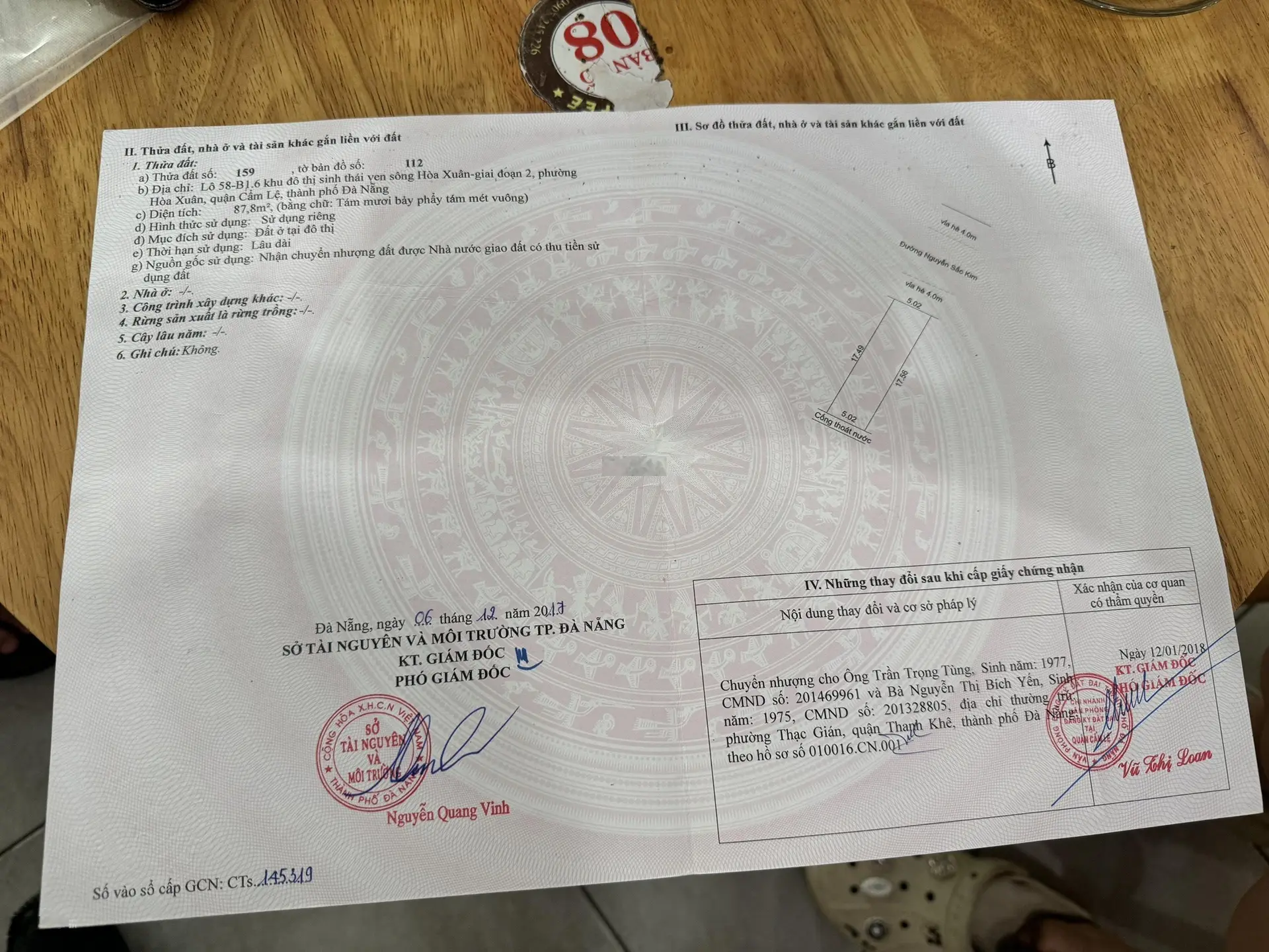 Bán đất Nguyễn Kim, Hòa Xuân, Cẩm Lệ, Đà Nẵng, 3,75 tỷ, 87,8m2 đẹp, nhiều tiện ích