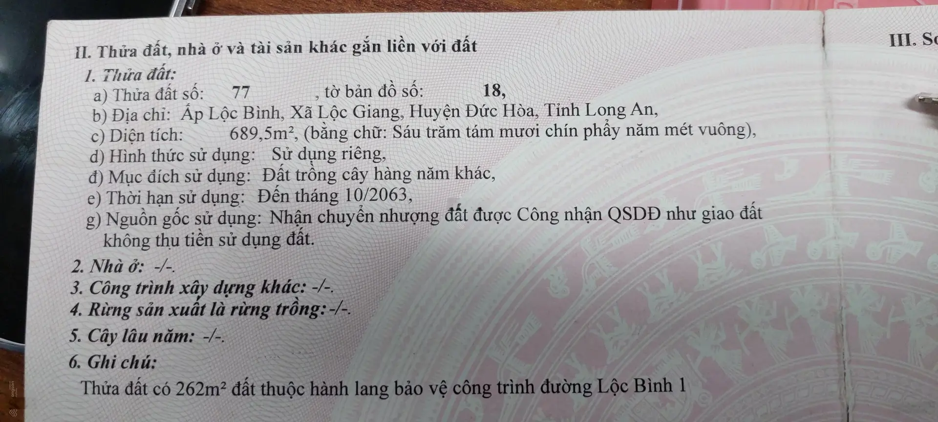 Bán đất giá 3,9 tỷ VND. Mặt tiền bê tông 5m, ngang 22 x 32m, 2 mặt tiền, thổ cư 310m2
