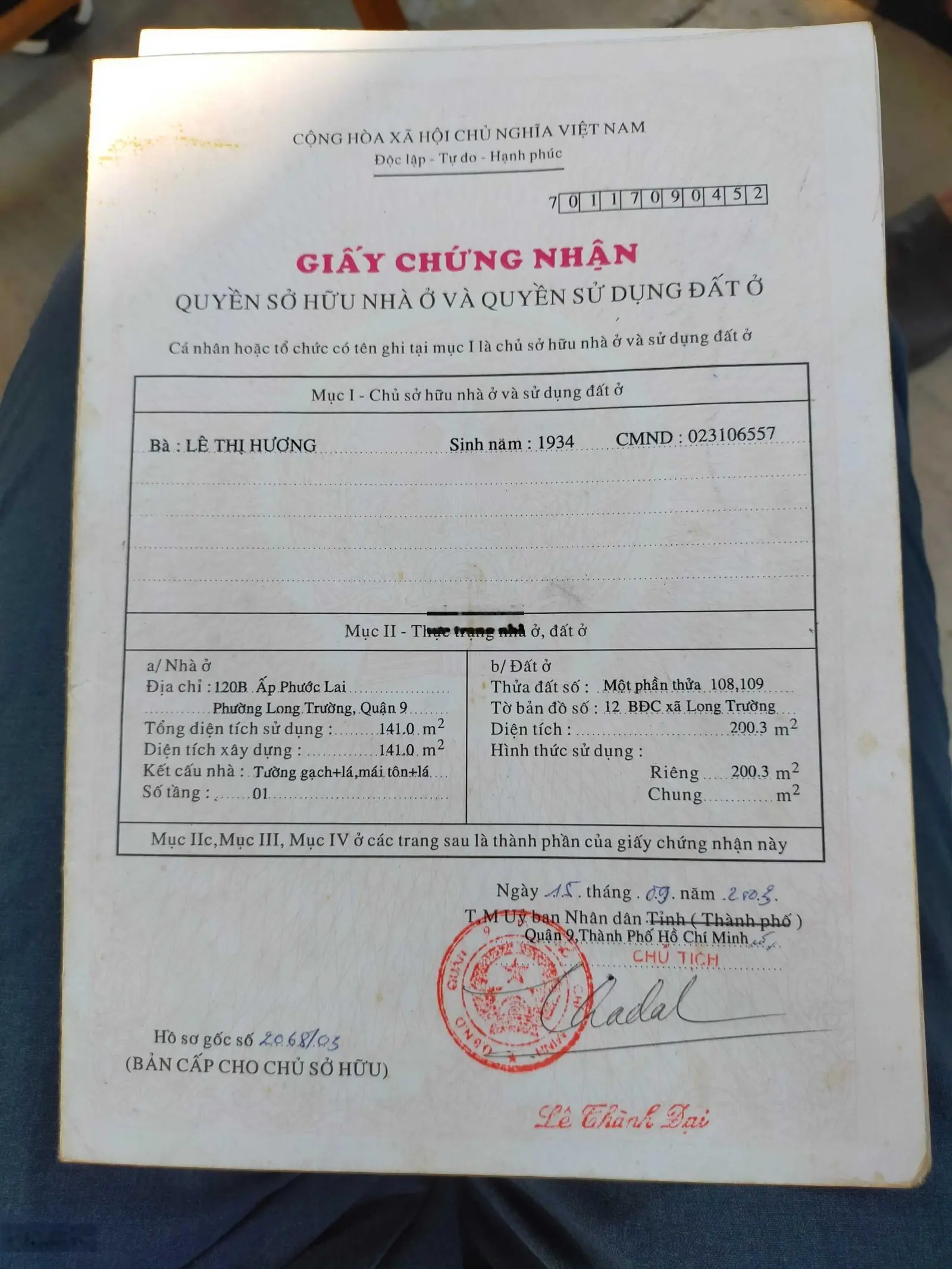 Bán căn nhà cấp 4, 12*17m (200m2) đường Nguyễn Duy Trinh