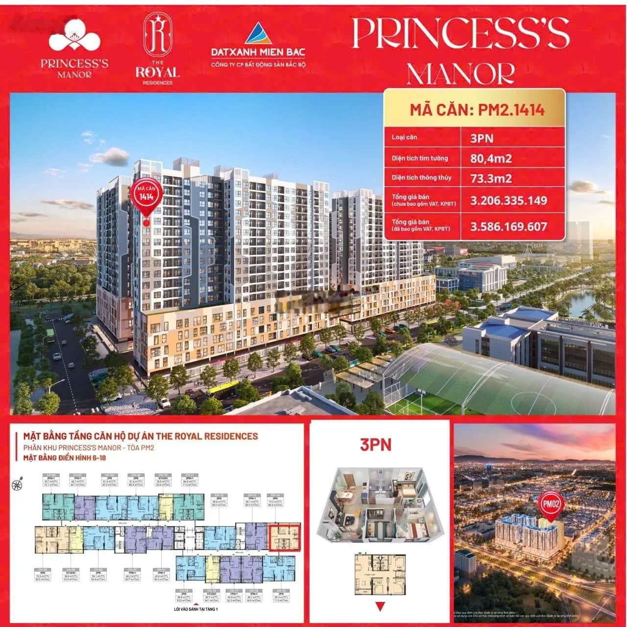 căn hộ 3 phòng ngủ chung cư Vinhome THanh Hóa
