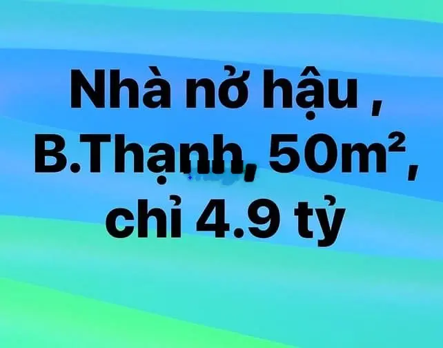 Nhà nở hậu Huỳnh Mẫn Đạt, Bình Thạnh, 50m², chỉ 4.9 tỷ, nhà mới