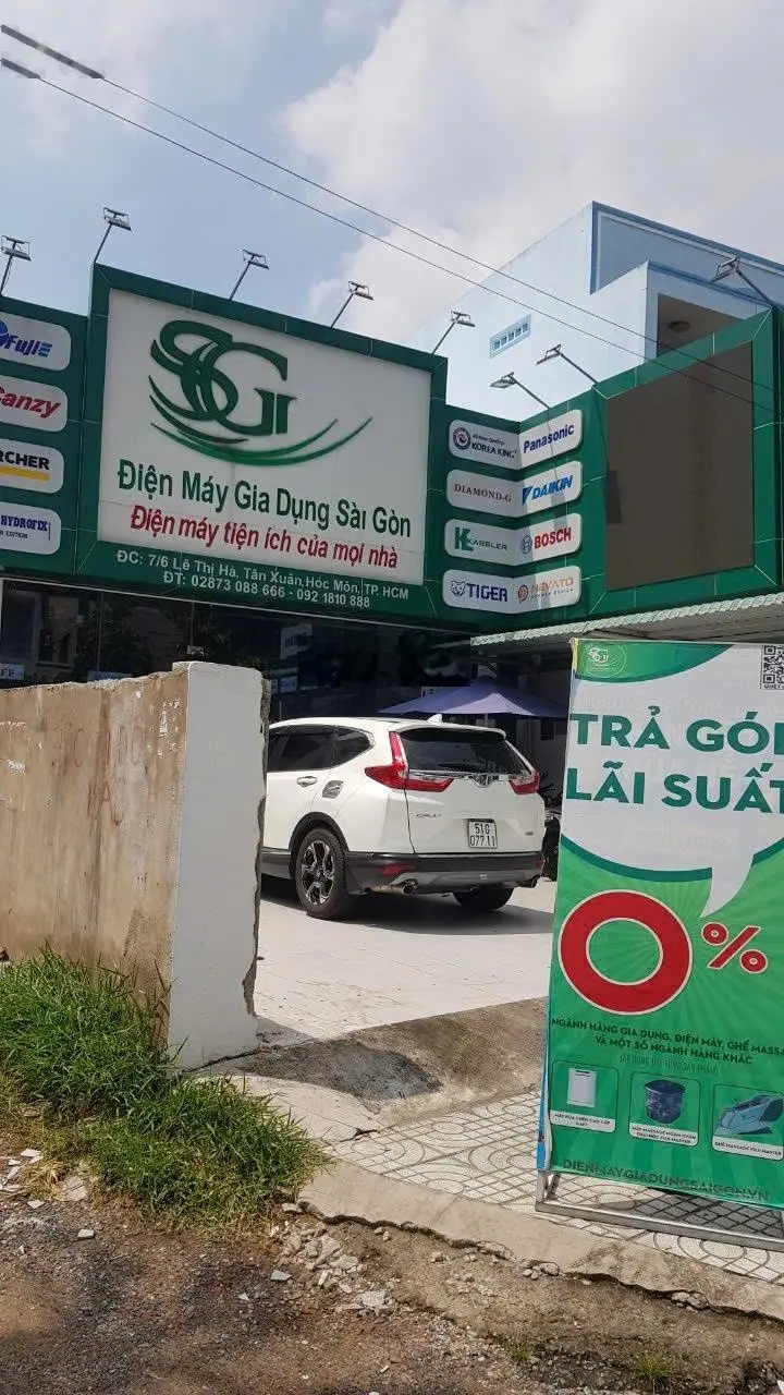 Bán căn điện máy đang thuê 50 triệu/ tháng. Mặt tiền Lê Thị Hà, Hóc Môn. Góc 2 mặt tiền (chính chủ)