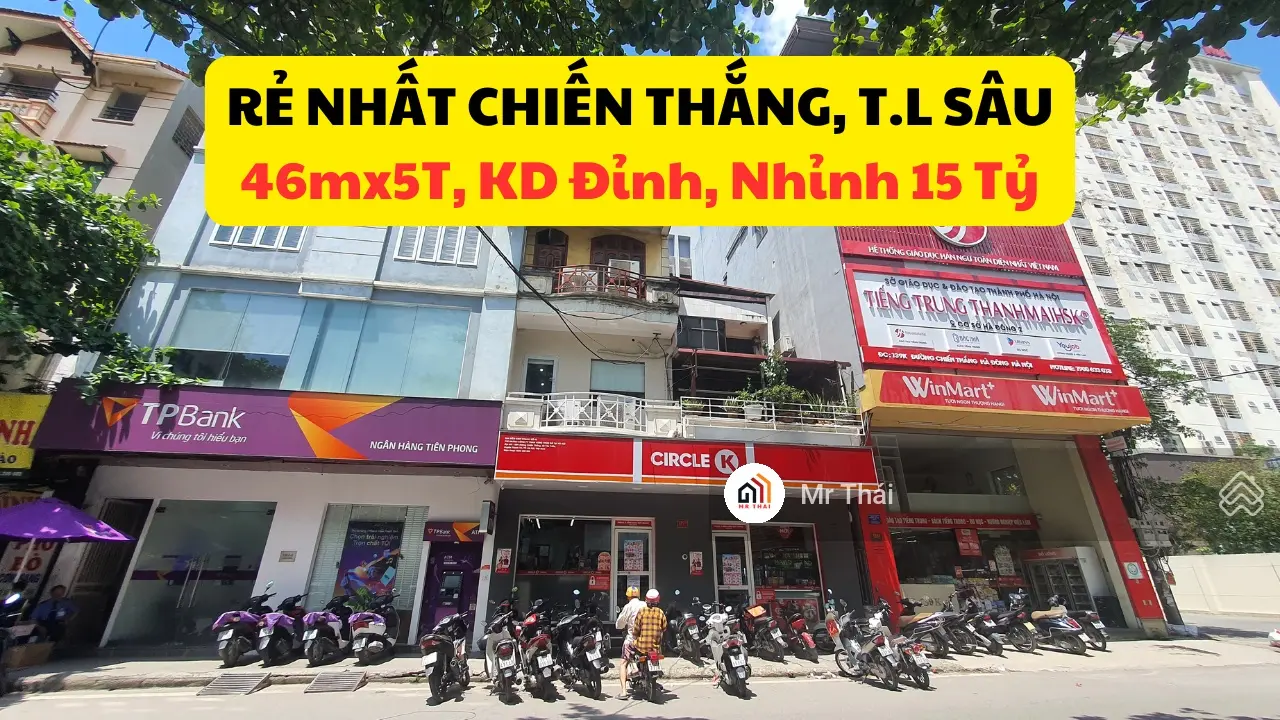 Tin chuẩn! Mặt phố Chiến Thắng Hà Đông, gần Trần Phú, 46m2 x 5T, kinh doanh sầm uất, 15.2 tỷ