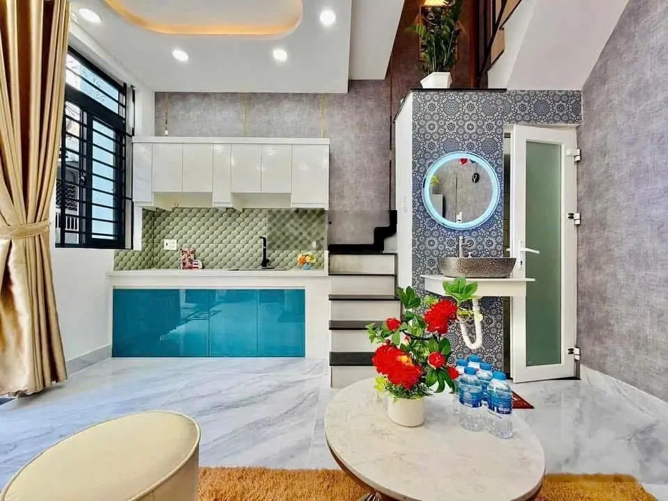 Nhà Mới Phạm Văn Chiêu, Gò Vấp. 3 tầng, Ngang 4,1m. Hẻm xe hơi thông lớn. Giá chỉ 3.970 tỷ