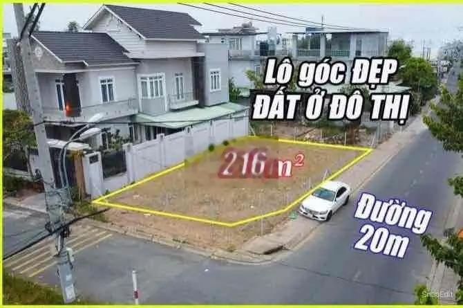 BÁN LÔ GÓC 2 MT NGAY TT CỦ CHI 200M2 GIÁ 530TR SHR