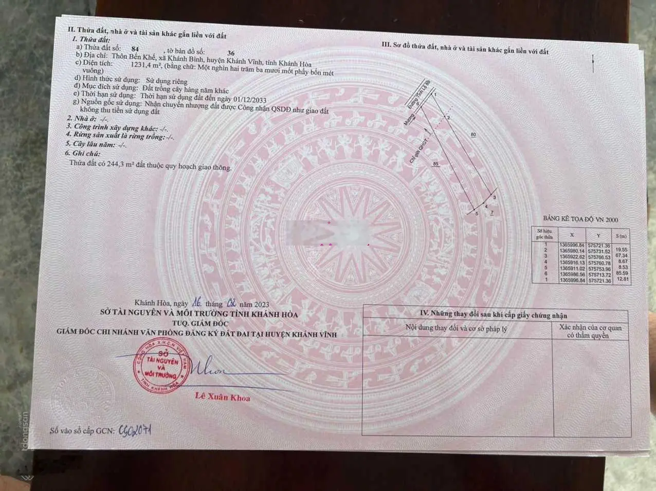 Bán đất Tỉnh Lộ 8B, Khánh Bình, Khánh Vĩnh giá rẻ
