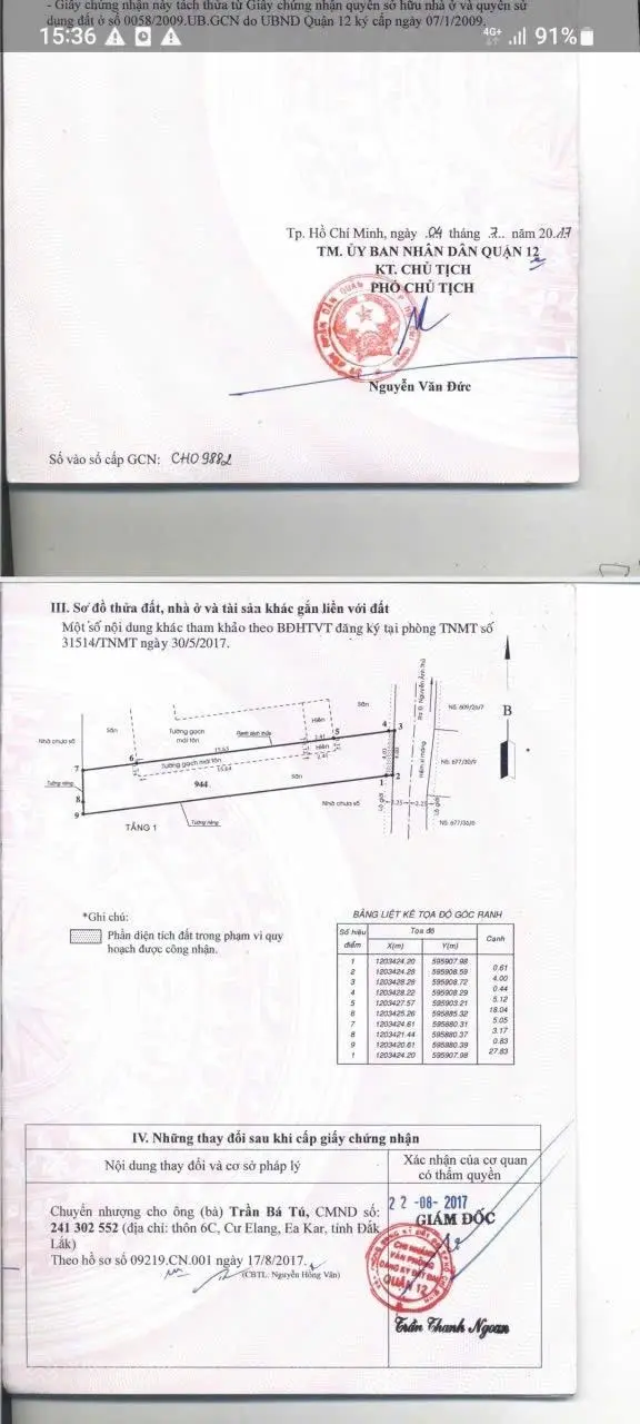 Bán gấp lô đất 4x30m, CN 113.1m2, 2/ Nguyễn Ảnh Thủ. Q12