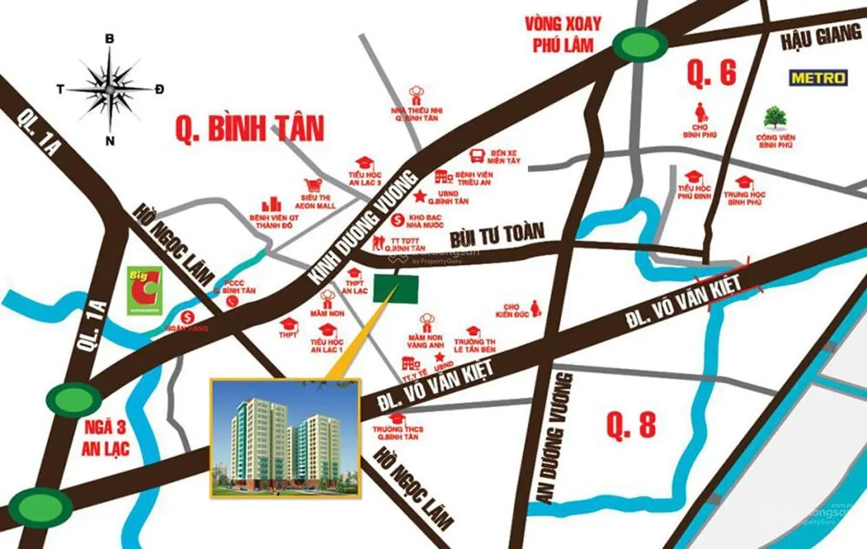 Cần bán gấp căn hộ chung cư An Lạc, Bình Tân 1,7 tỷ 2PN sổ hồng riêng gần chợ trường học bệnh viện