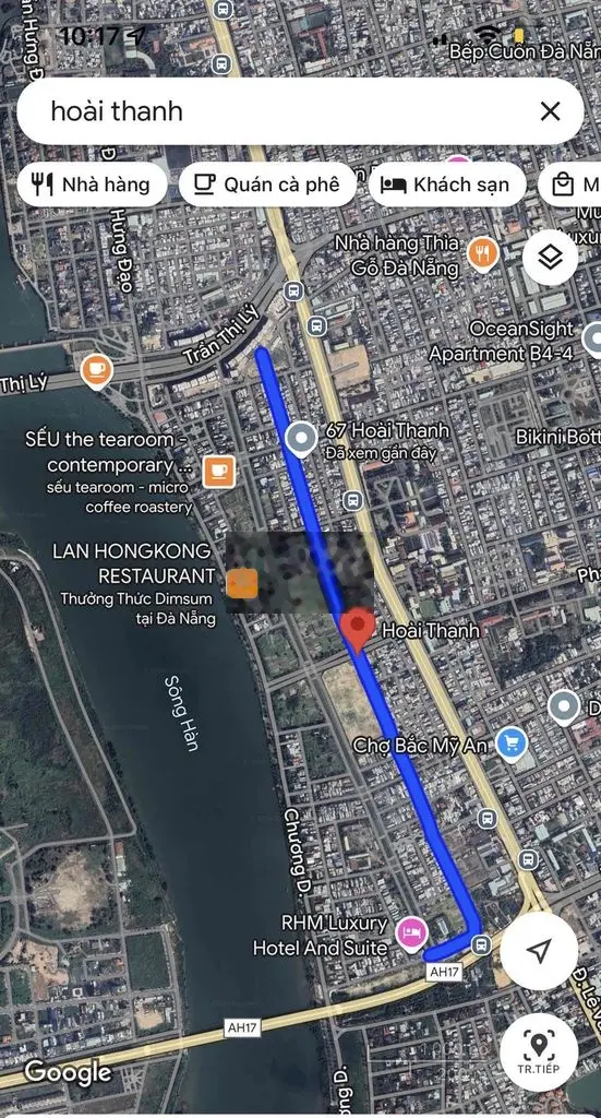 GIẢM 500 CẦN BÁN NHÀ HOÀI THANH GẦN SÔNG , ĐƯỜNG LỚN