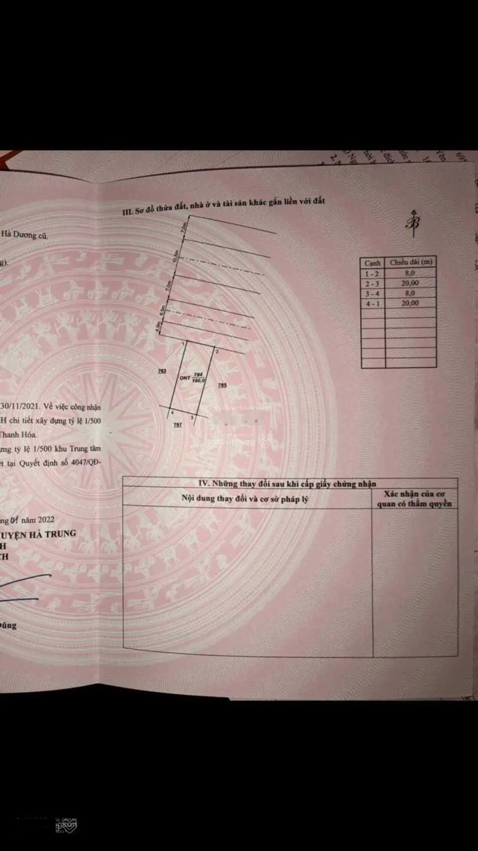 Chính chủ cần bán nhanh lô đất trục chính MB 4047 Yên Dương, Hà Trung, Thanh Hóa