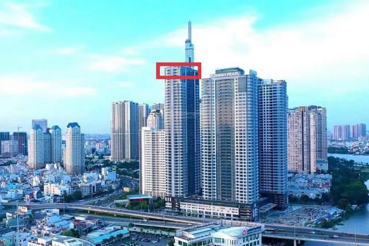 Bán căn hoa hậu Sunwah Pearl, góc 2PN 2WC tầng 48, view sông Quận 1, cầu Ba Son, full nội thất