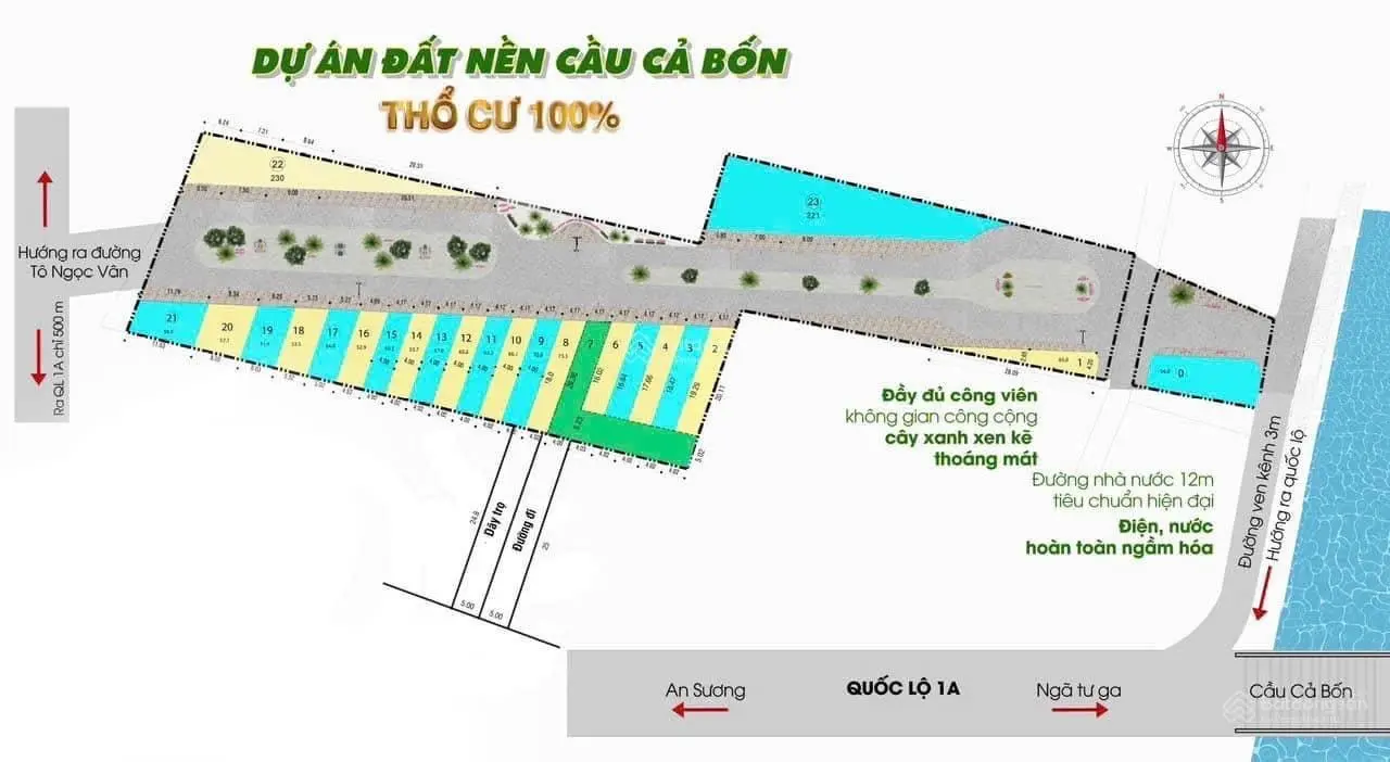 Mở bán 21 nền đất đường 12m ngay Tô Ngọc Vân quận 12 giá chỉ từ 2,8 tỷ