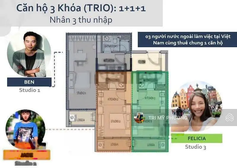 Hiếm, bán căn hộ 3PN + view sông - De La Sol, Q4 - phù hợp KD cho thuê, lợi nhuận 33 triệu/tháng