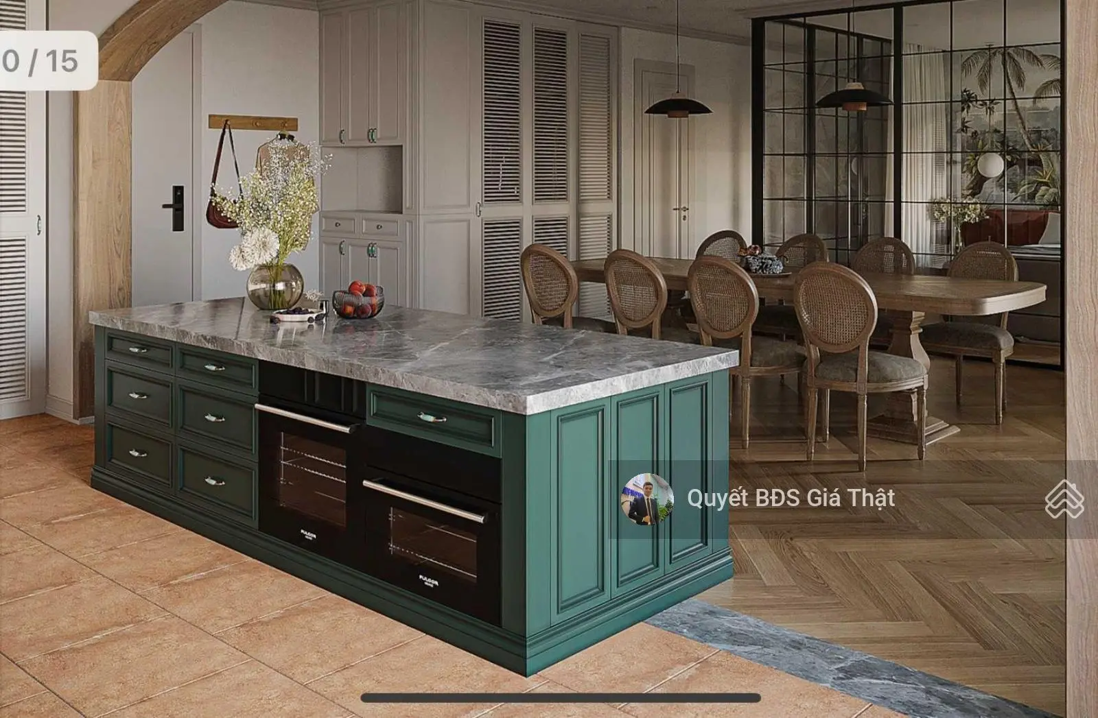 (Giá thật) chính chủ bán căn 142m2 3PN + 2WC tầng trung full NT giá 15 tỷ CC Green Diamond