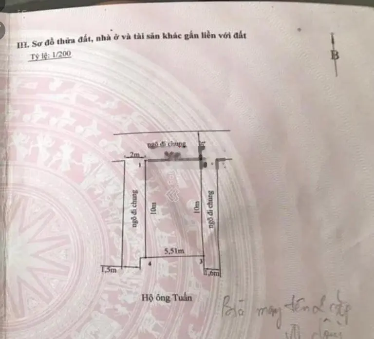 Bán đất đường Nam Hưng, mặt tiền 5.5m, lô đất 3 mặt ngõ, thông ra đường Bùi Viện