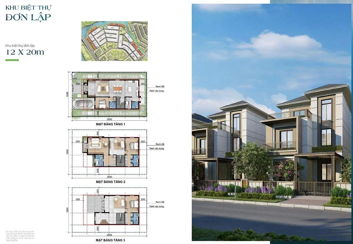Bán gấp biệt thự đơn lập 12x20m view sông Khu The Suite dự án Aqua City - Trinh 0909 239 ***