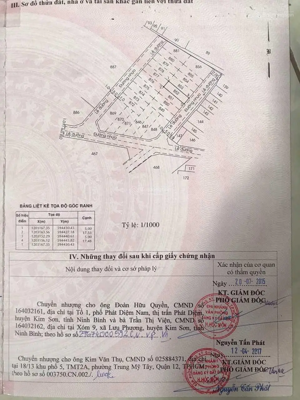 Bán đất SHR 87.5m2 mặt tiền đường nhựa 1/ Trịnh Thị Miếng, Xã Thới Tam Thôn, Huyện Hóc Môn TPHCM