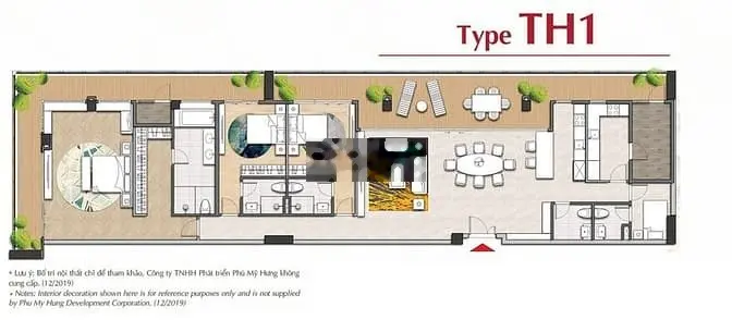 Bán Penthouse Antonia Phú Mỹ Hưng dt 276m2 , sân vườn rộng.