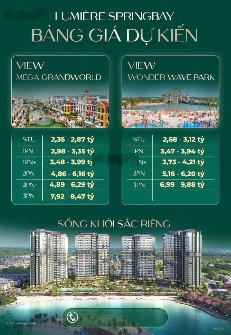 Mở bán chung cư Lumiere Sping Bay, Masterise VHOP2 giá 2,9x tỷ, nhận booking ngay, ưu đãi hấp dẫn