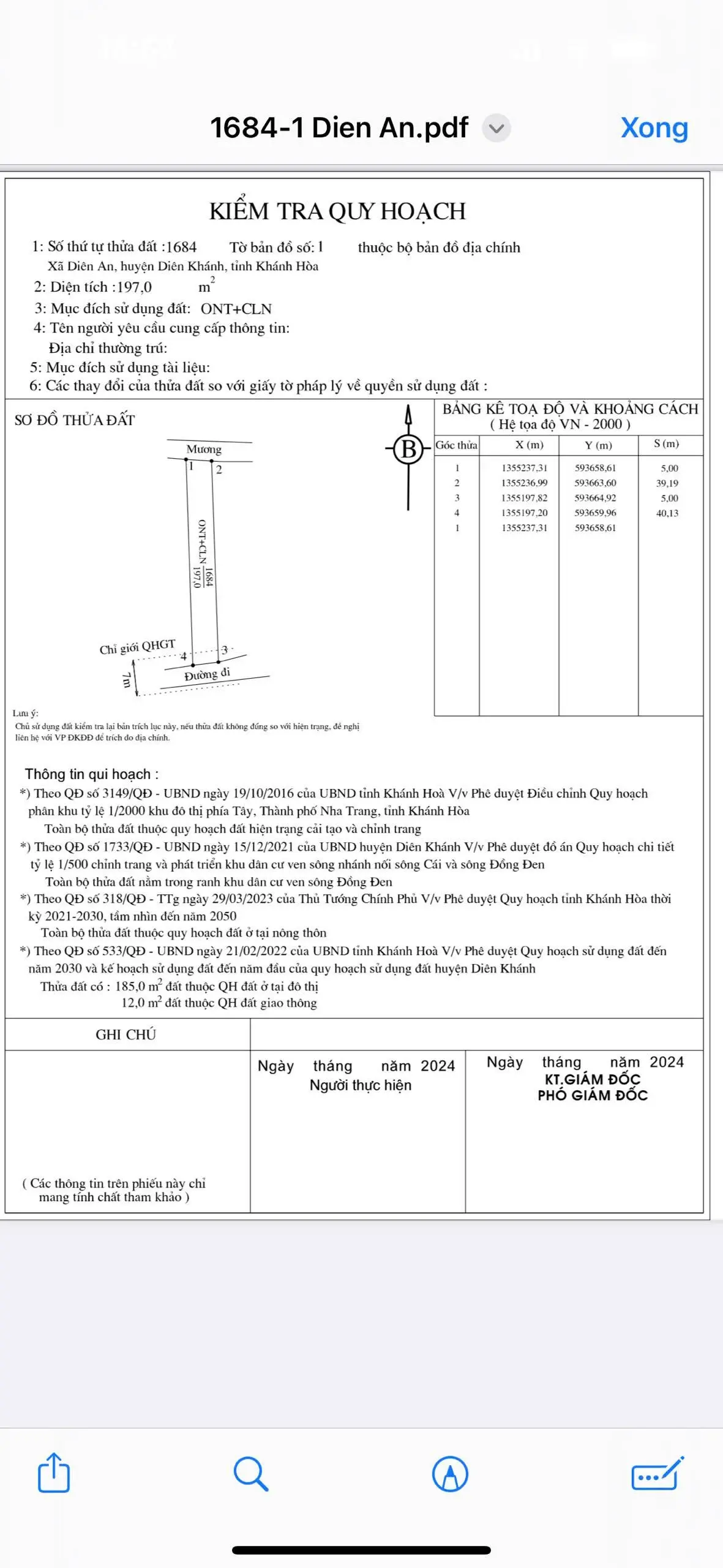 Bán lô đất đường liên thôn gần chợ Bà Đề, Diên An, Diên Khánh. Sổ chính chủ, đất thổ cư, xây ngay