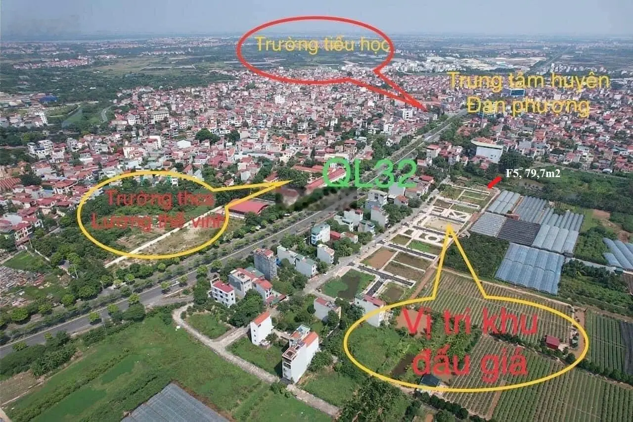 Bán nhanh lô góc F5 nhìn ra sông, ven QL 32 thị trấn Phùng đón đường quy hoạch Đan Phượng