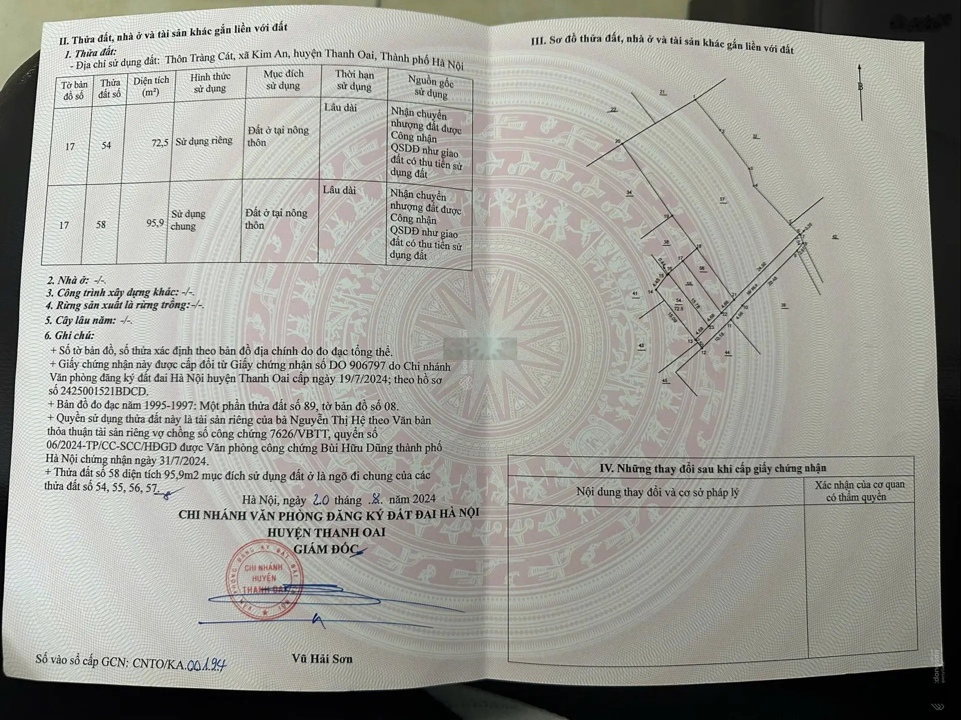 Chủ cần bán 73m2 Kim Bài giá đầu tư