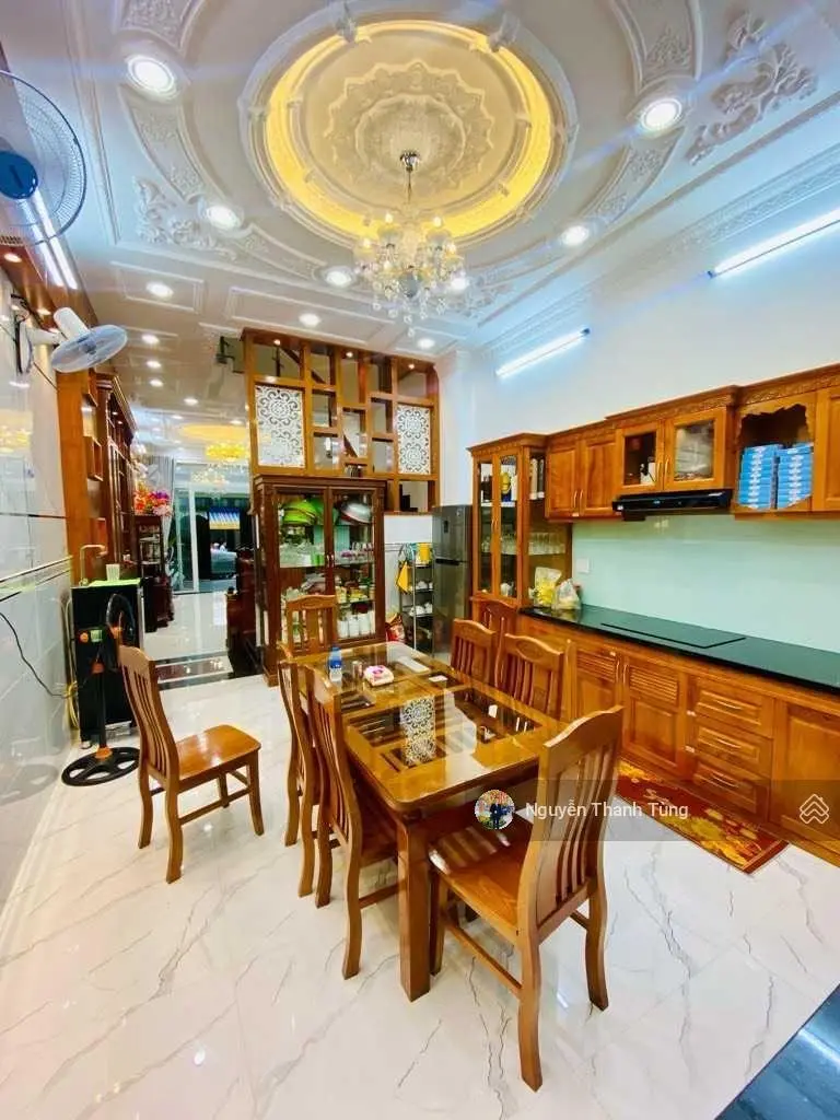 Bán nhà mặt tiền gần chợ Hiệp Thành Quận 12 - 88m2, 4 tầng, nội thất cao cấp - nhà đẹp ở ngay