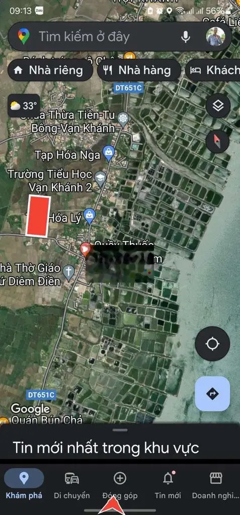 Đất đường liên thôn xã vạn khánh gần biển và đường Nguyễn Huệ