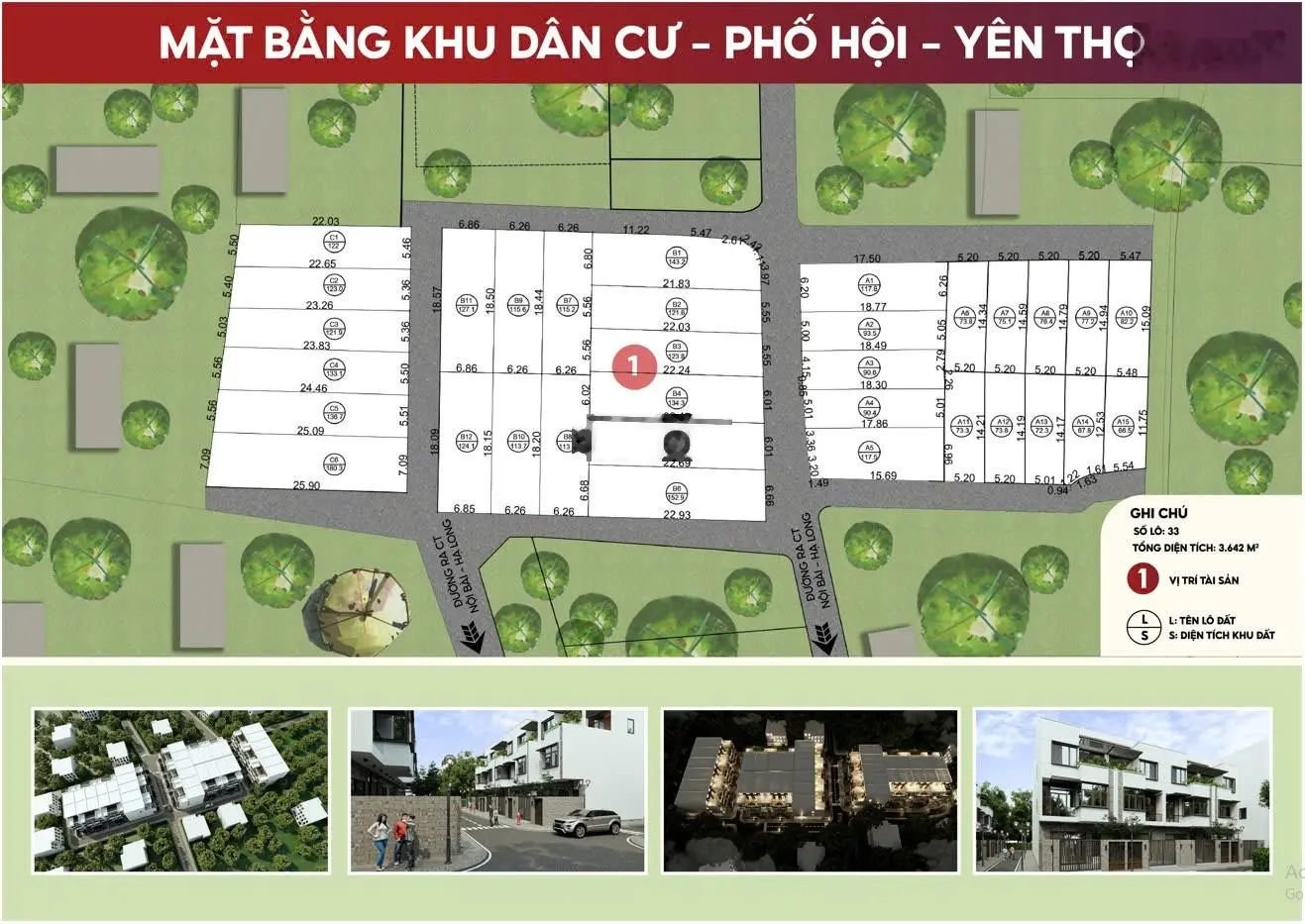 Chuyển nhượng 15 lô đất thuộc khu dân cư Phố Hội, Yên Thọ, Đông Triều, Quảng Ninh