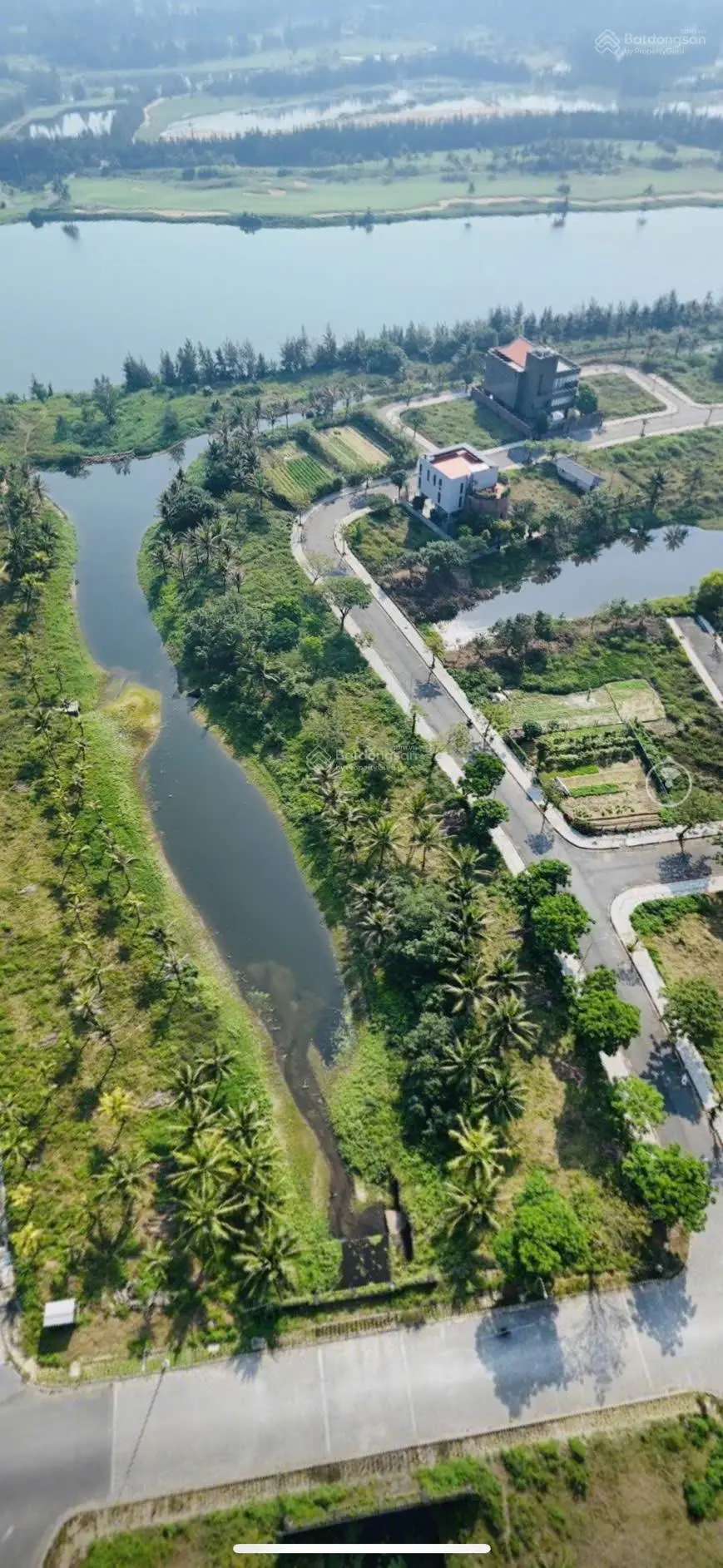 Đất biệt thự FPT Đà Nẵng, View kênh sông Cổ Cò, 2 mặt tiền, giá chỉ 29,5 triệu/m2, 600m2