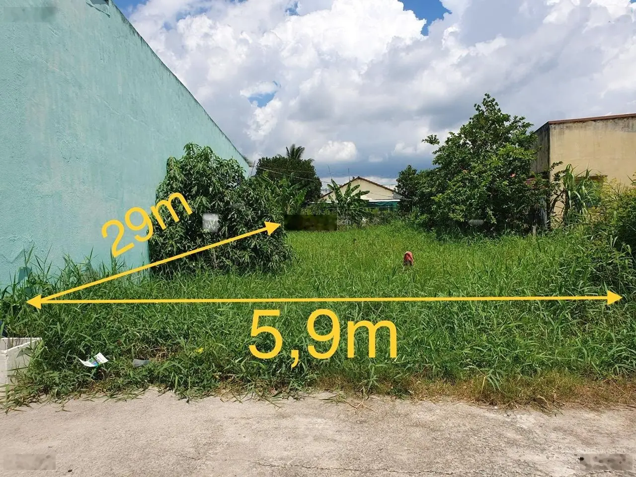 Bán gấp 2 lô thổ cư liên nhau TT Cần Giuộc, giá cực rẻ , ngang 5,9m , đường xe hơi , Giá Ngộp