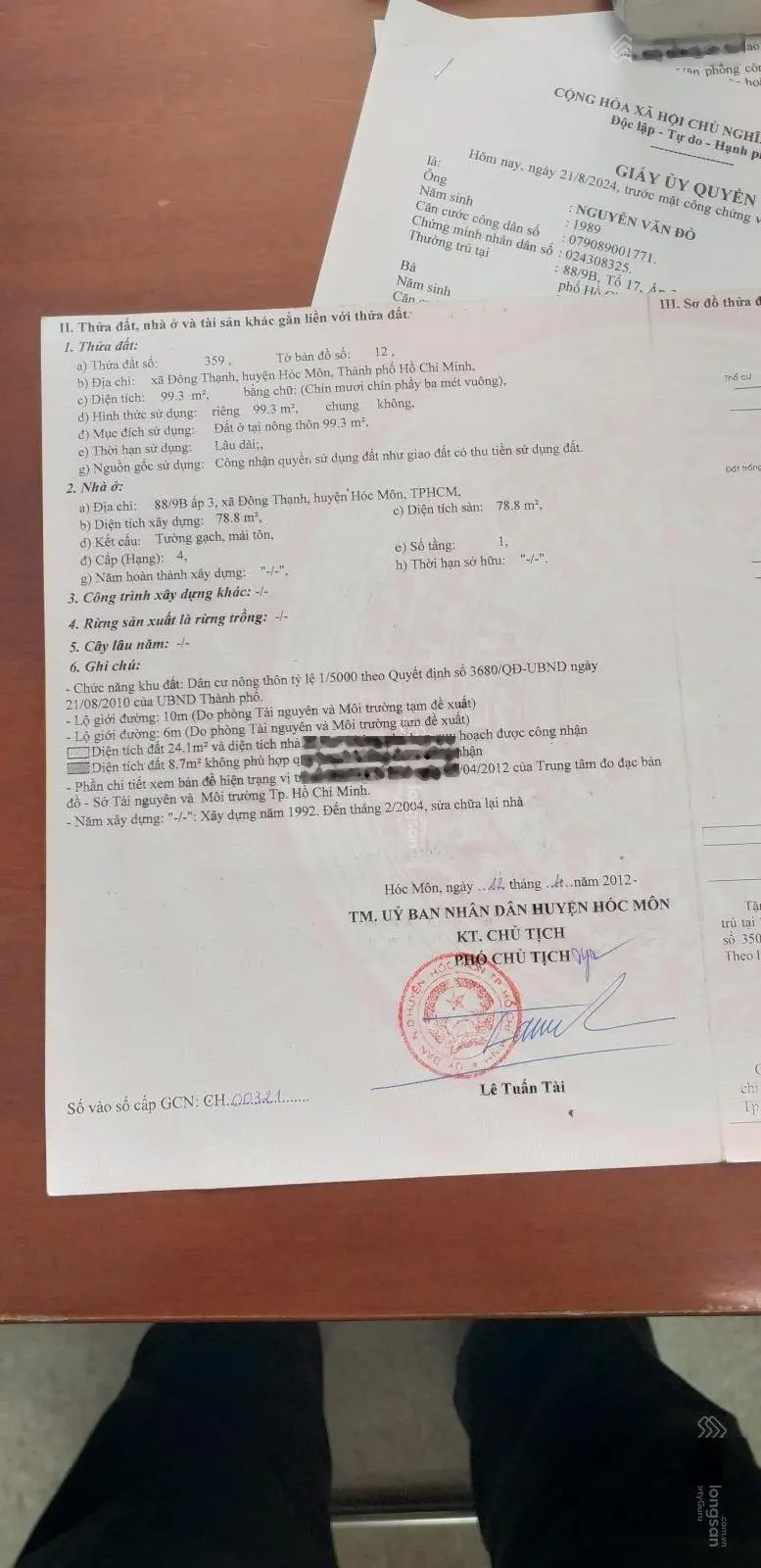 Ban nhà Bùi Công Trừng vào 150m Ấp 3, Đông Thạnh, Hóc Môn, TP.HCM