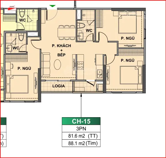 Căn hộ 3PN , diện tích 87m2 giá chỉ 5 tỷ tại The London - Vinhomes Ocean Park
