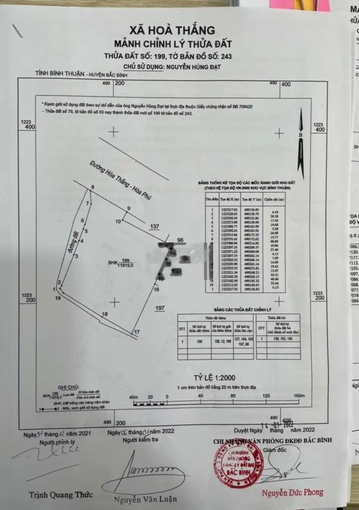 Bán 1 mẫu 2 Đất 3 Mặt Tiền Hoà Thắng. Khu vực sầm uất nhất