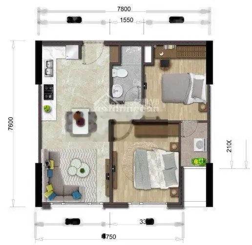 Cần bán căn hộ 56m2 KĐT Mizuki Park Nam Long giá chỉ 2.5 tỷ - nhận nhà liền tay 0938 387 ***