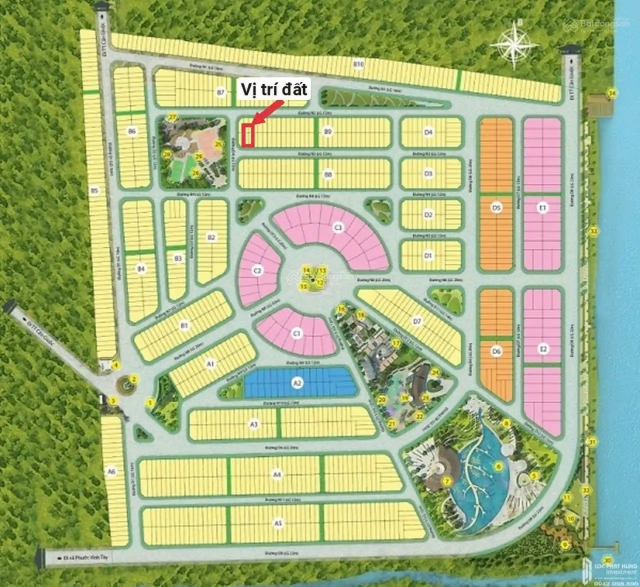 SAIGON RIVERPARK CẦN GIUỘC Bán nền dt 80m2(5x16) đường N3 rộng 12m ngay Công Viên Giá 1ty600tr.