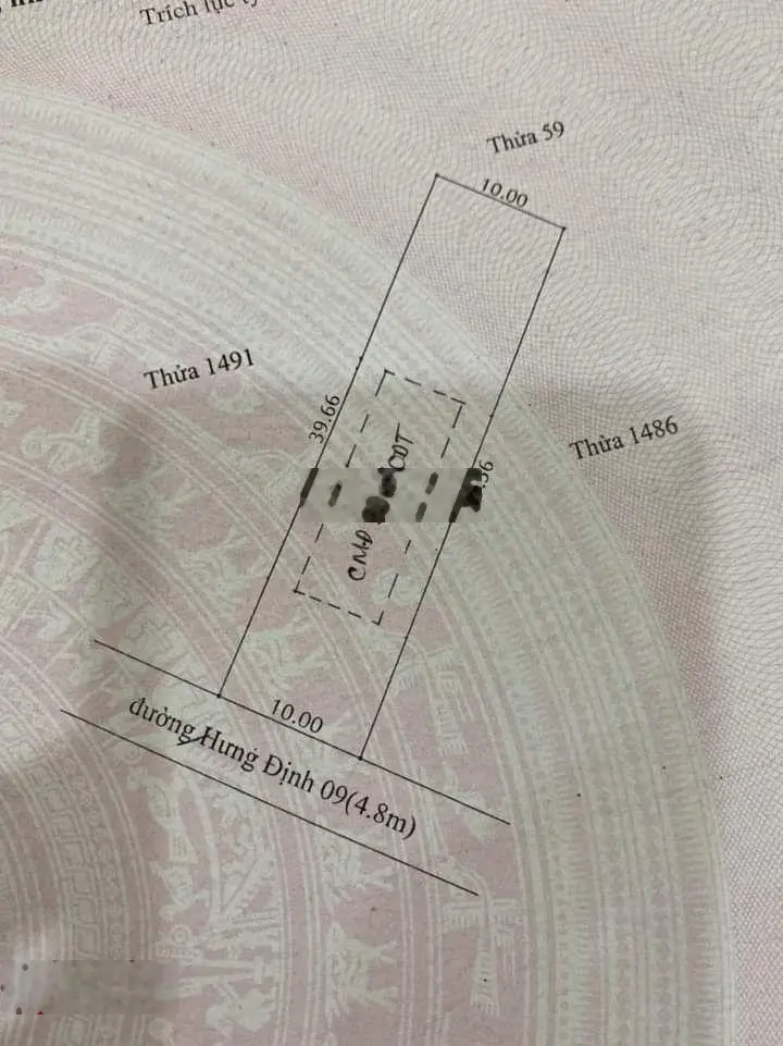 Bán đất mặt tiện hưng định 09 trong khu du lịch cầu ngang xây biệt thự ở quá ok