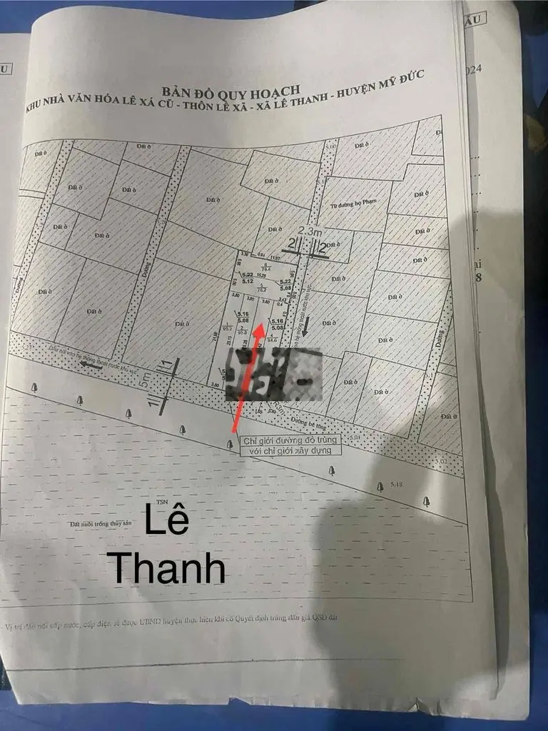 CHÍNH CHỦ CẦN BÁN ĐẤT TRÚNG ĐẤU GIÁ CỔNG CHỢ RÔ - XÃ LÊ THANH - MỸ ĐỨC