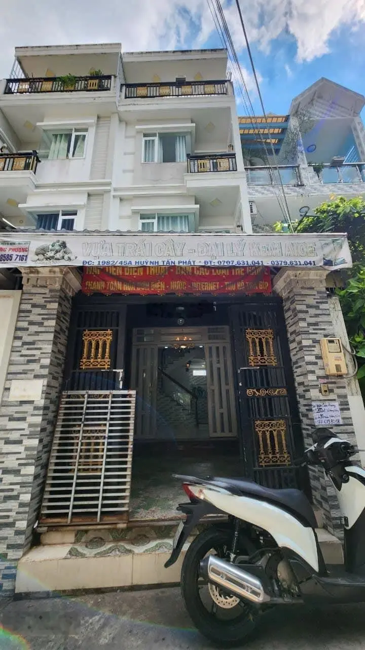 Bán nhà sổ hồng riêng mặt tiền hẻm đường Huỳnh Tấn Phát tiện kinh doanh buôn bán. Lh 0909 519 ***